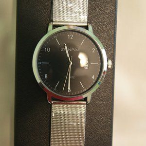 Zunpai white tone men's watch